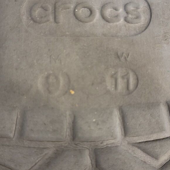 Crocs Crocband Gray/ Blue Clogs Slides Men 9 W 11 - Picture 10 of 10